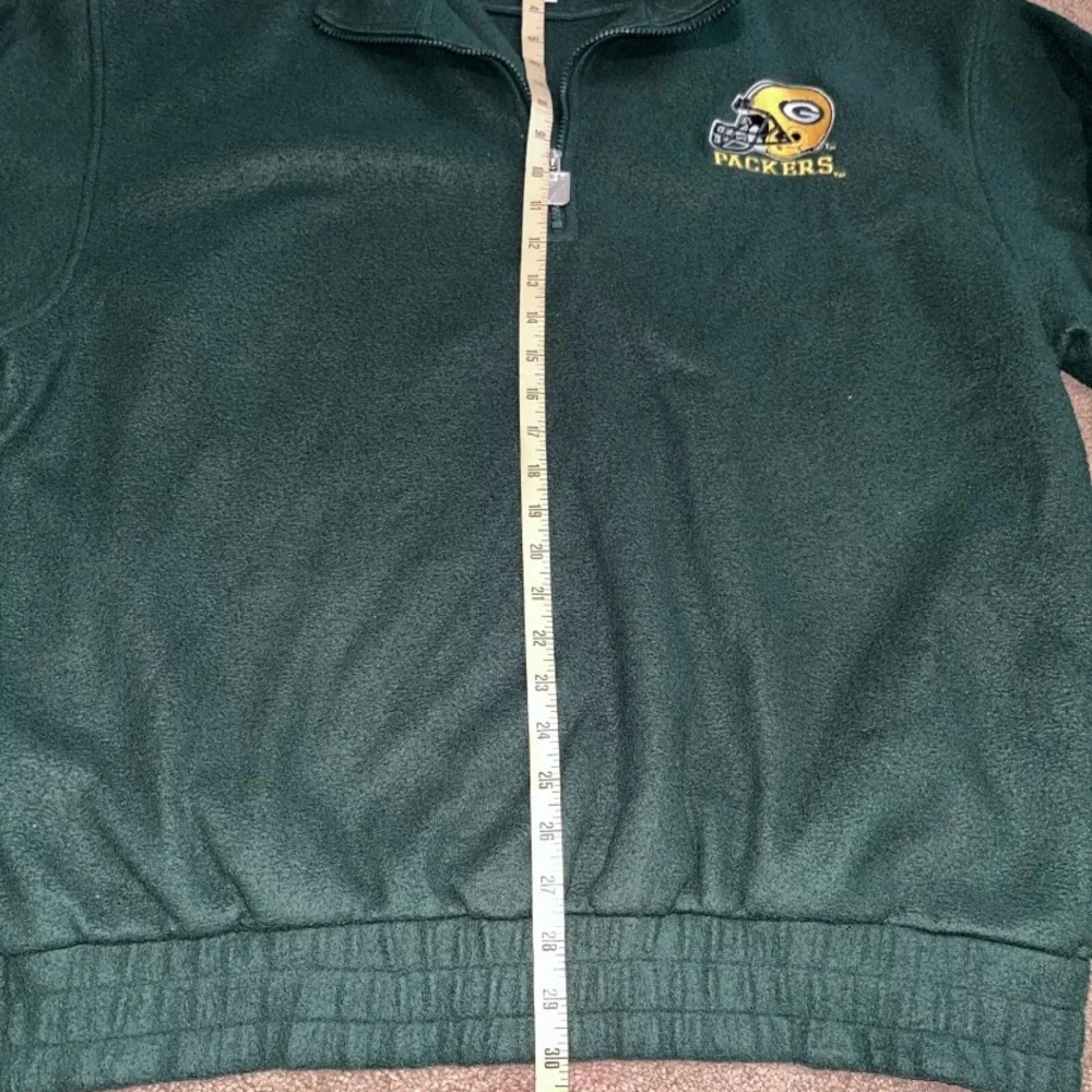 Vintage Logo 7 1/4 Zip Fleece Pullover Green Bay Packers - Picture 6 of 8